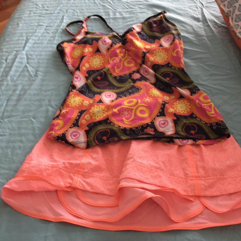 Athletic top and skirt